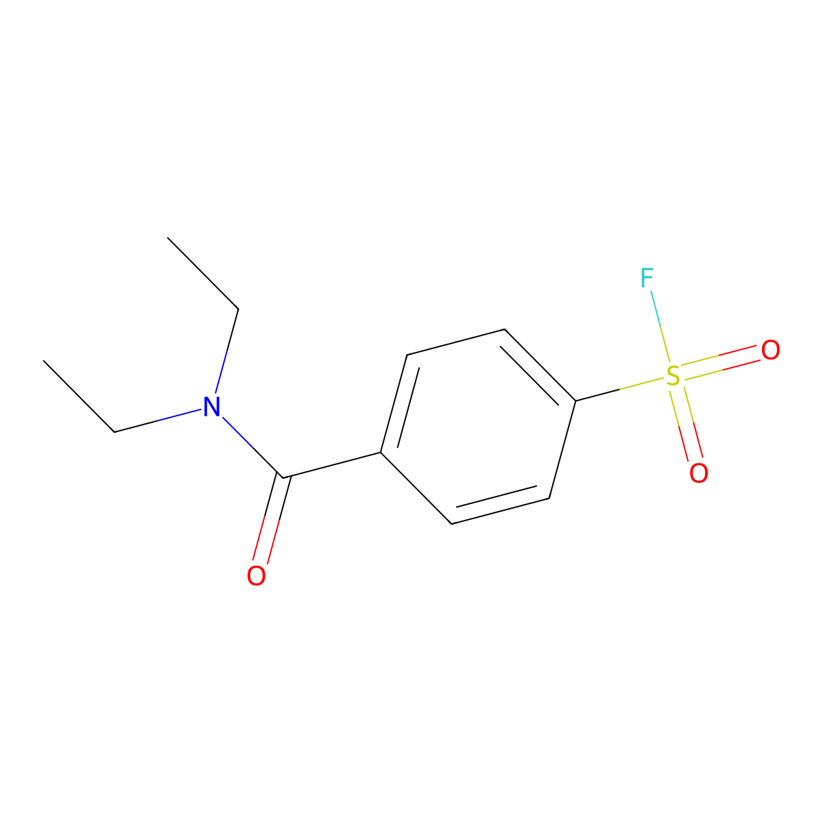 4-(Diethylcarbamoyl)benzene-1-sulfonyl fluoride molecular structure, CAS 2137680-48-7