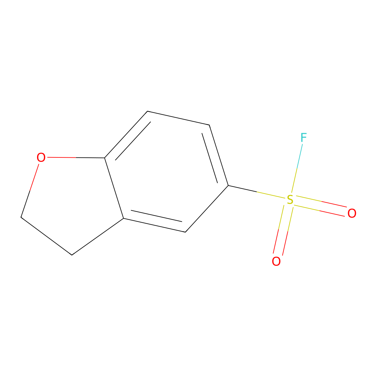 2,3-Dihydro-1-benzofuran-5-sulfonyl fluoride molecular structure, CAS 2137680-56-7