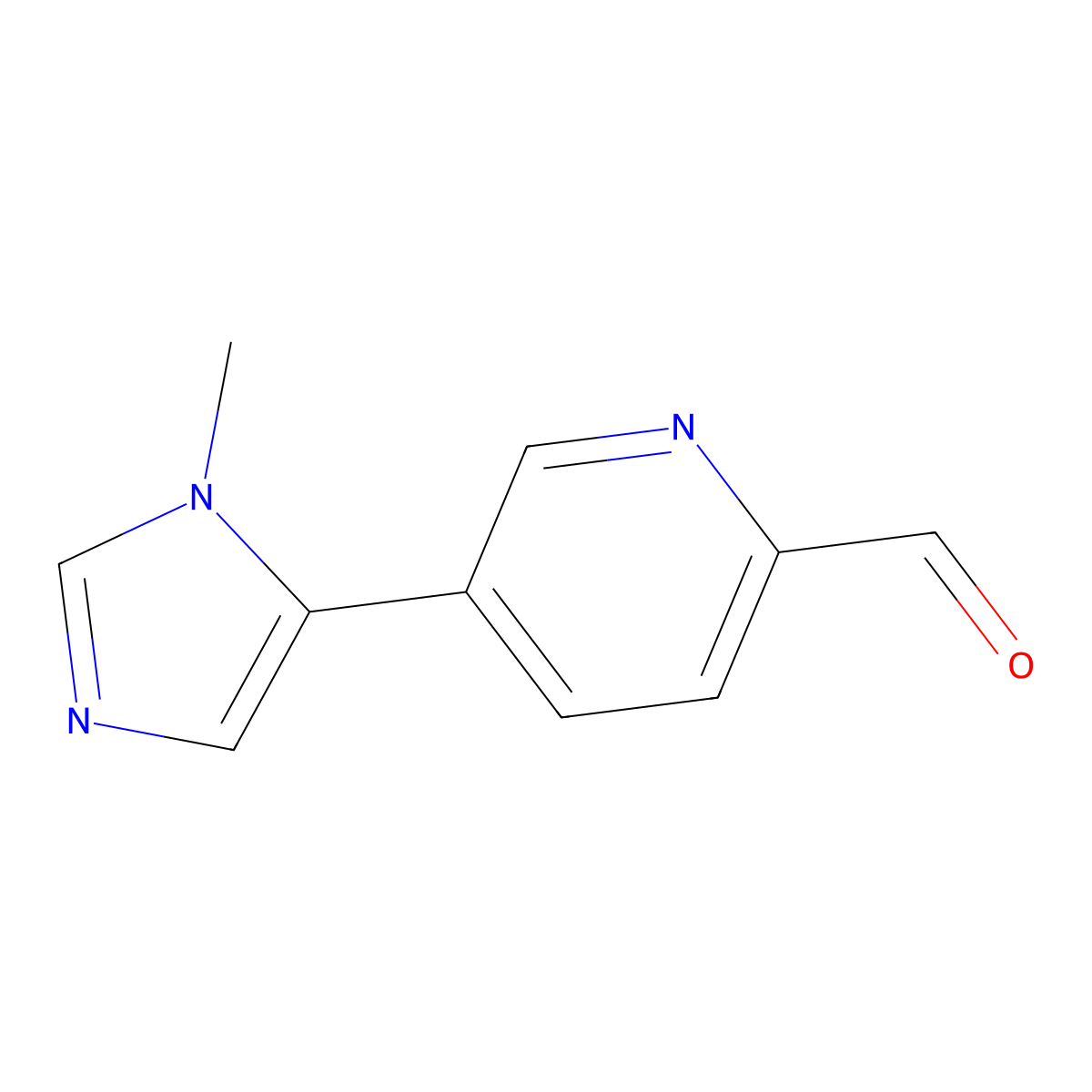 5-(1-methyl-1H-imidazol-5-yl)pyridine-2-carbaldehyde molecular structure, CAS 2137680-58-9