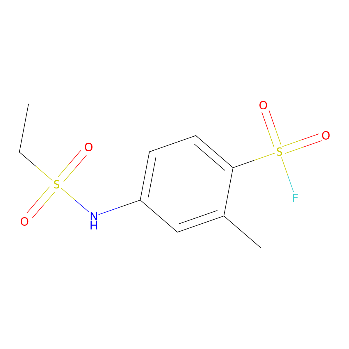 4-Ethanesulfonamido-2-methylbenzene-1-sulfonyl fluoride molecular structure, CAS 2137682-32-5