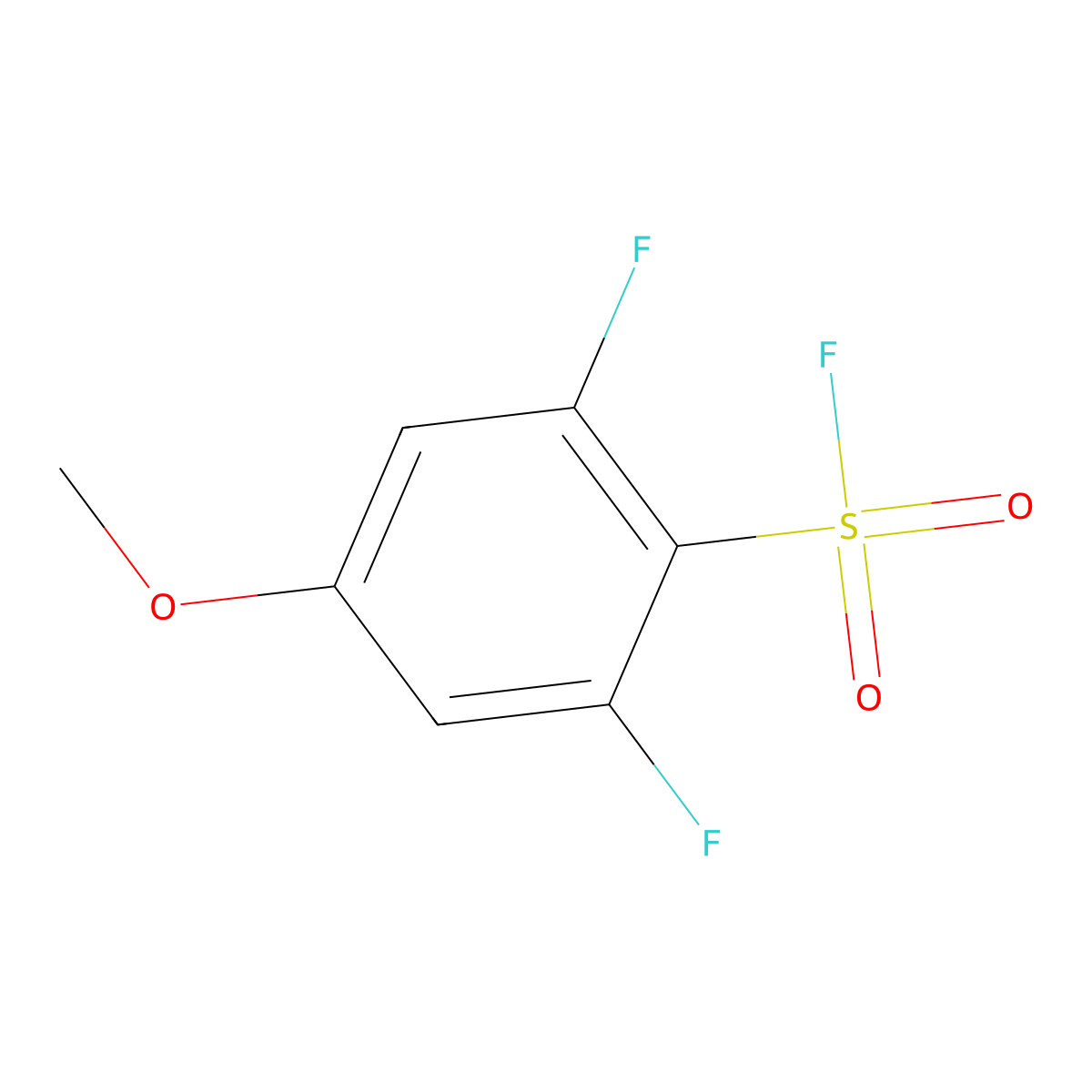 2,6-Difluoro-4-methoxybenzene-1-sulfonyl fluoride molecular structure, CAS 2137682-45-0
