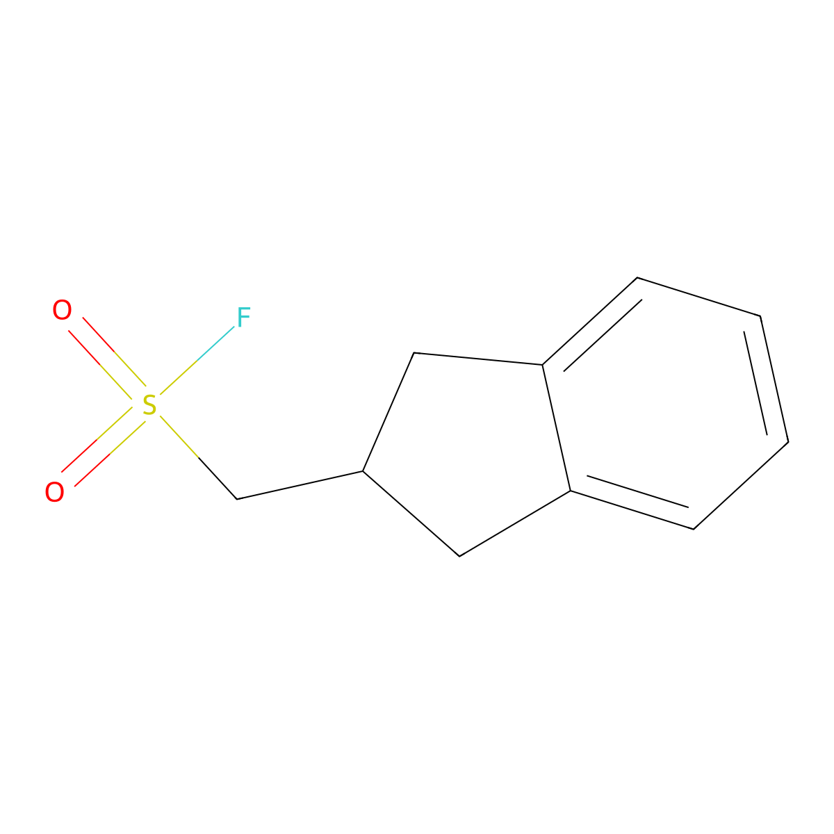 (2,3-dihydro-1H-inden-2-yl)methanesulfonyl fluoride molecular structure, CAS 2137682-58-5