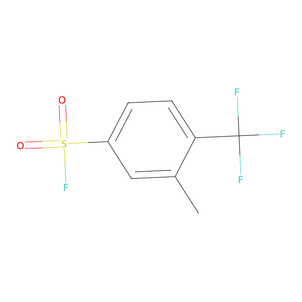 3-Methyl-4-(trifluoromethyl)benzene-1-sulfonyl fluoride molecular structure, CAS 2137682-63-2