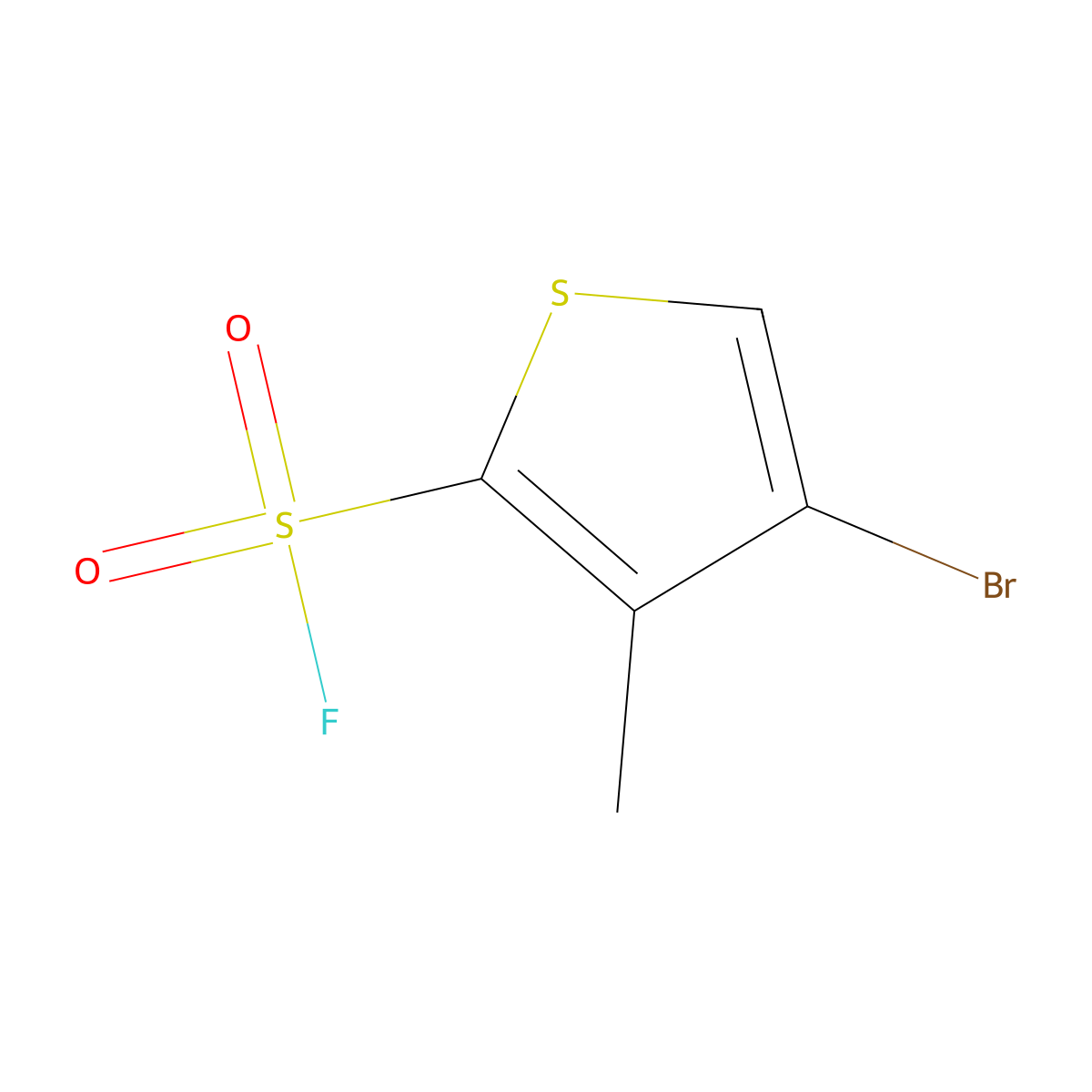 4-Bromo-3-methylthiophene-2-sulfonyl fluoride molecular structure, CAS 2137682-72-3