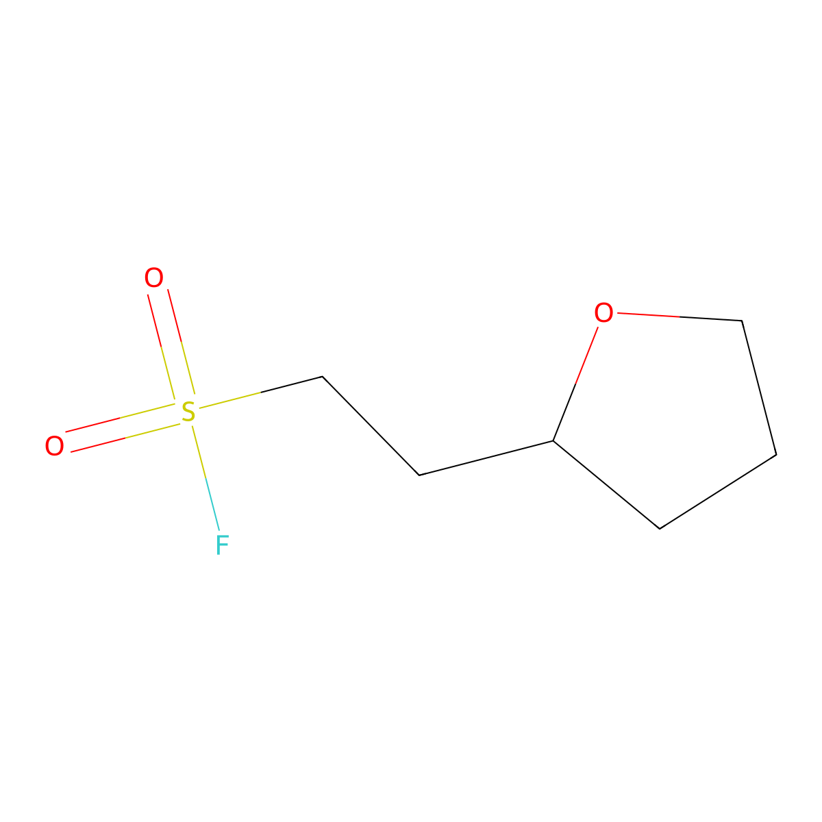 2-(Oxolan-2-yl)ethane-1-sulfonyl fluoride molecular structure, CAS 2137682-86-9