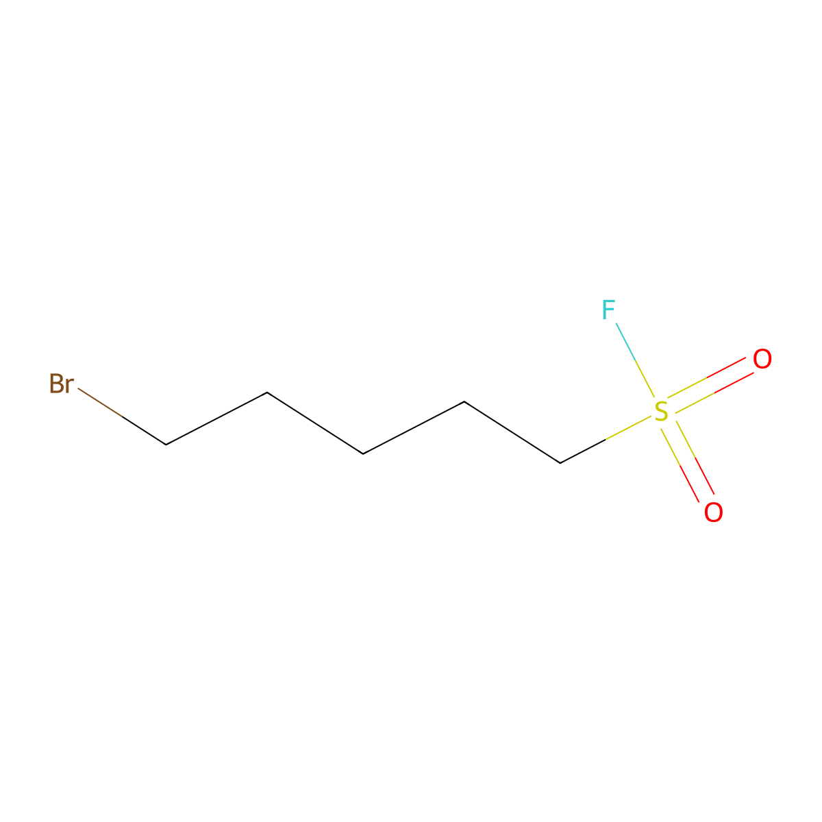 5-Bromopentane-1-sulfonyl fluoride molecular structure, CAS 2137683-01-1