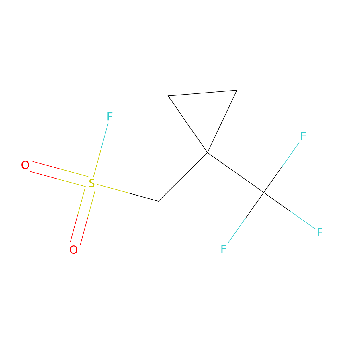 [1-(Trifluoromethyl)cyclopropyl]methanesulfonyl fluoride molecular structure, CAS 2137683-08-8