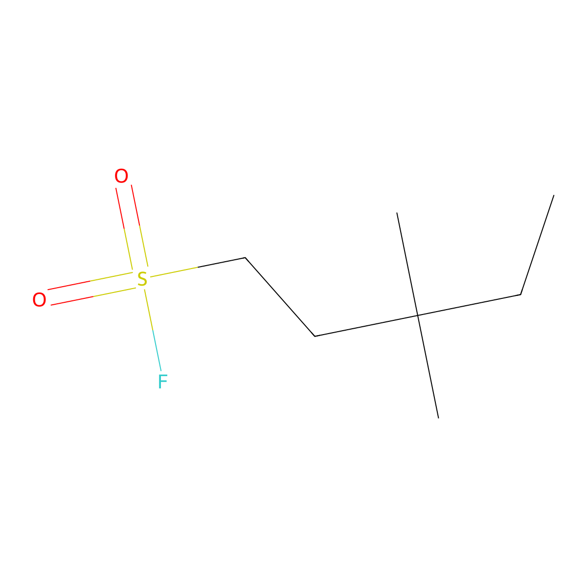 3,3-Dimethylpentane-1-sulfonyl fluoride molecular structure, CAS 2137683-26-0