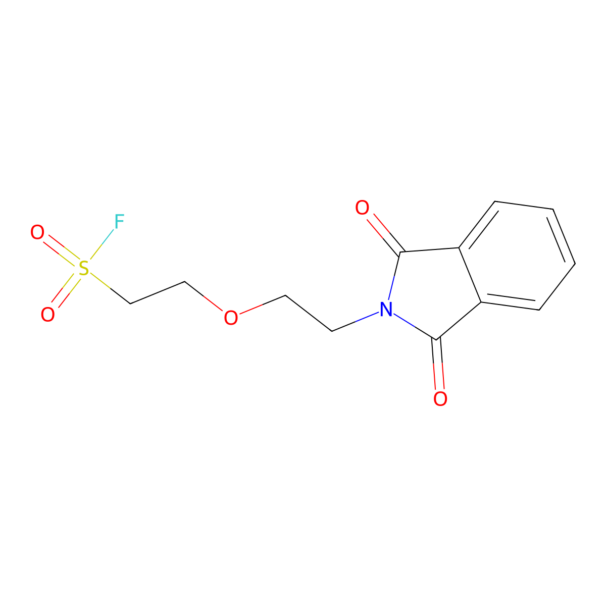2-[2-(1,3-dioxo-2,3-dihydro-1H-isoindol-2-yl)ethoxy]ethane-1-sulfonyl fluoride molecular structure, CAS 2137683-33-9