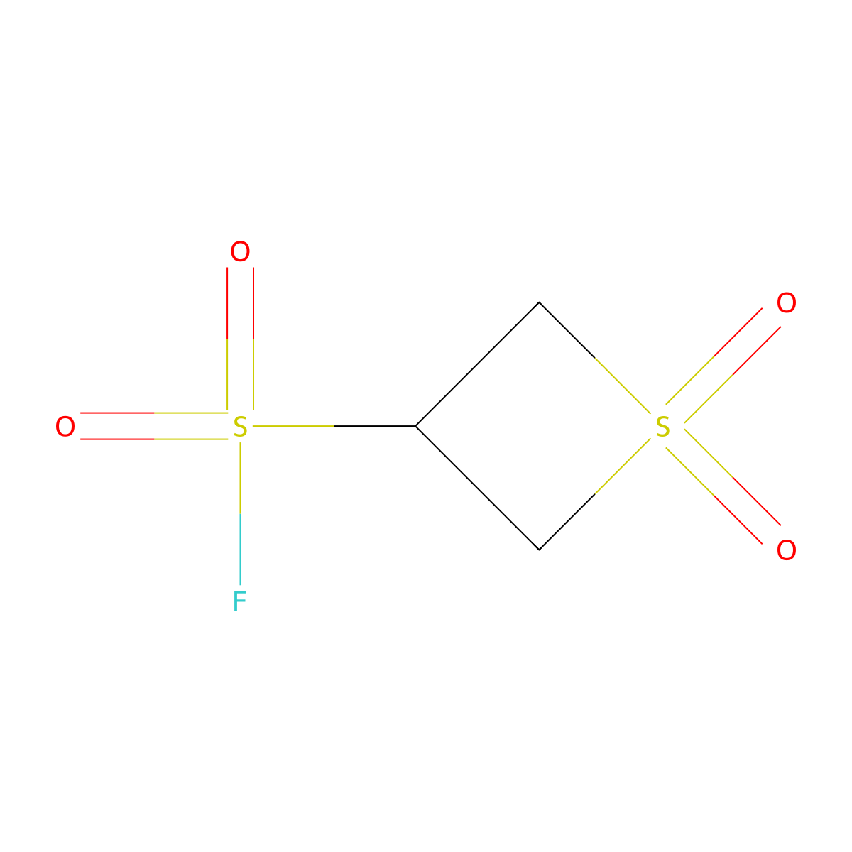 1,1-Dioxo-1lambda6-thietane-3-sulfonyl fluoride molecular structure, CAS 2137683-91-9