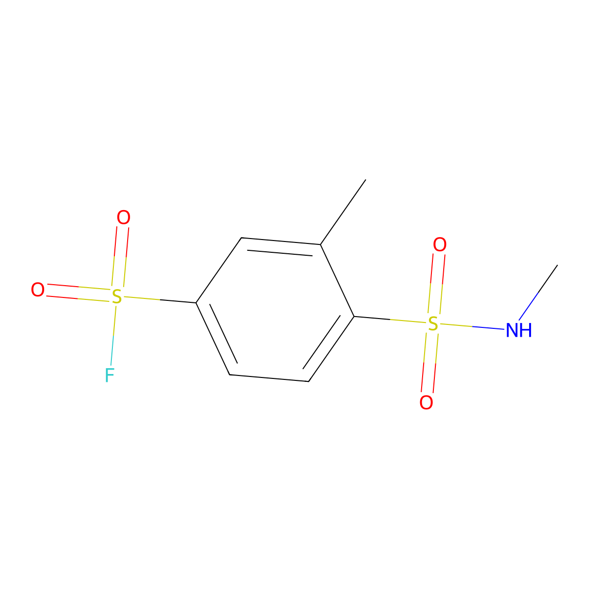 3-Methyl-4-(methylsulfamoyl)benzene-1-sulfonyl fluoride molecular structure, CAS 2137683-98-6