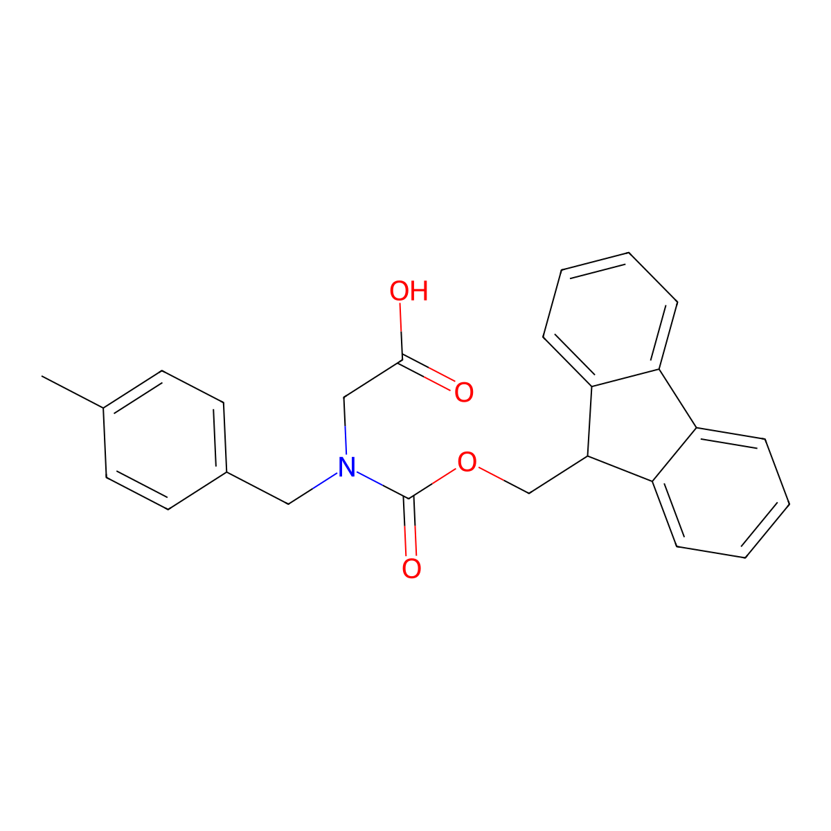 N-Fmoc-4-methylbenzyl-glycine molecular structure, CAS 2137684-15-0