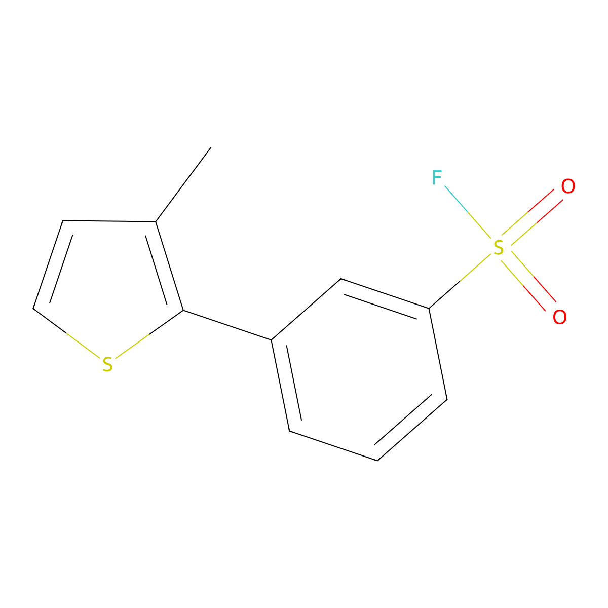 3-(3-Methylthiophen-2-yl)benzene-1-sulfonyl fluoride molecular structure, CAS 2137684-34-3