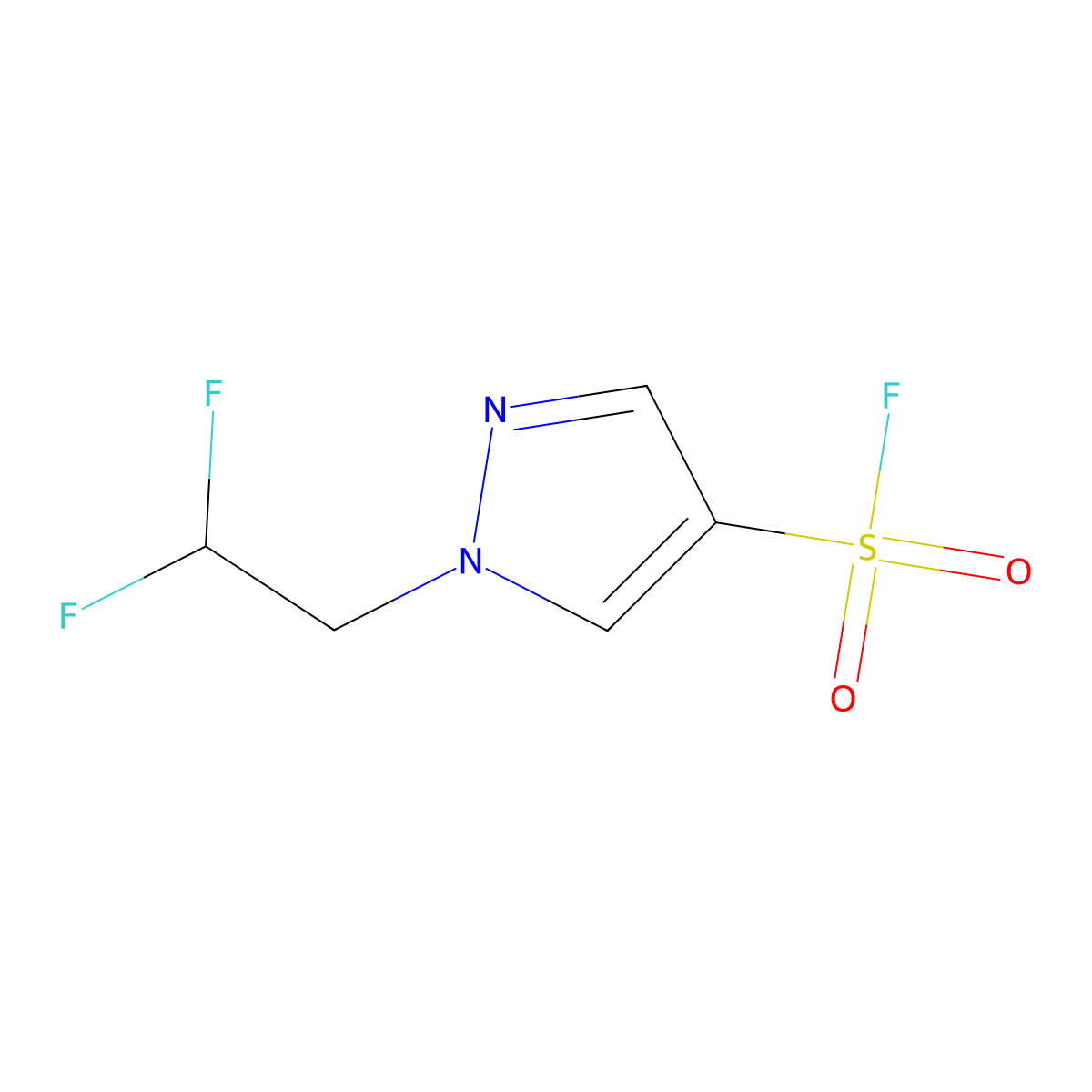 1-(2,2-difluoroethyl)-1H-pyrazole-4-sulfonyl fluoride molecular structure, CAS 2137684-39-8