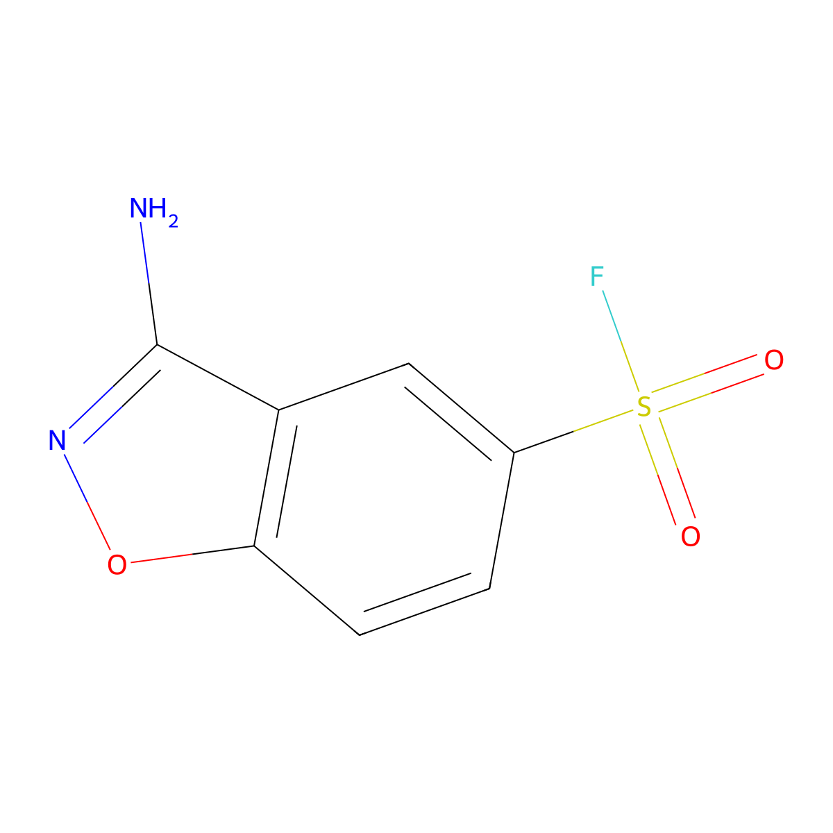 3-Amino-1,2-benzoxazole-5-sulfonyl fluoride molecular structure, CAS 2137684-43-4