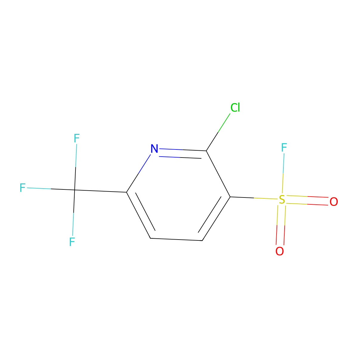 2-Chloro-6-(trifluoromethyl)pyridine-3-sulfonyl fluoride molecular structure, CAS 2137684-53-6