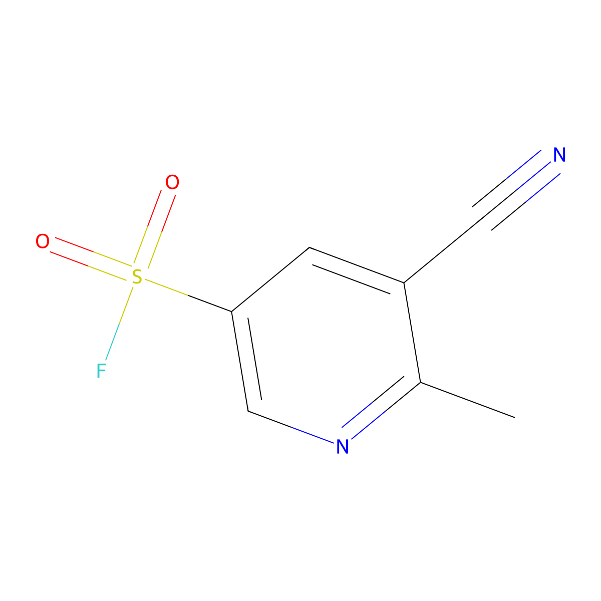 5-Cyano-6-methylpyridine-3-sulfonyl fluoride molecular structure, CAS 2137684-56-9