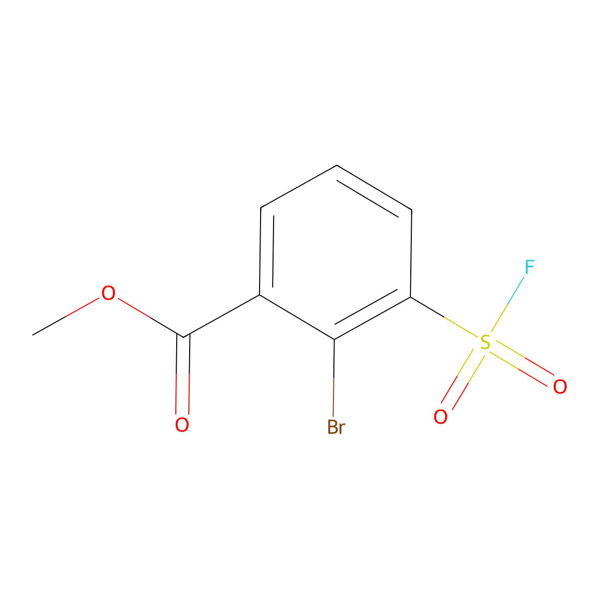 Methyl 2-bromo-3-(fluorosulfonyl)benzoate molecular structure, CAS 2137684-65-0