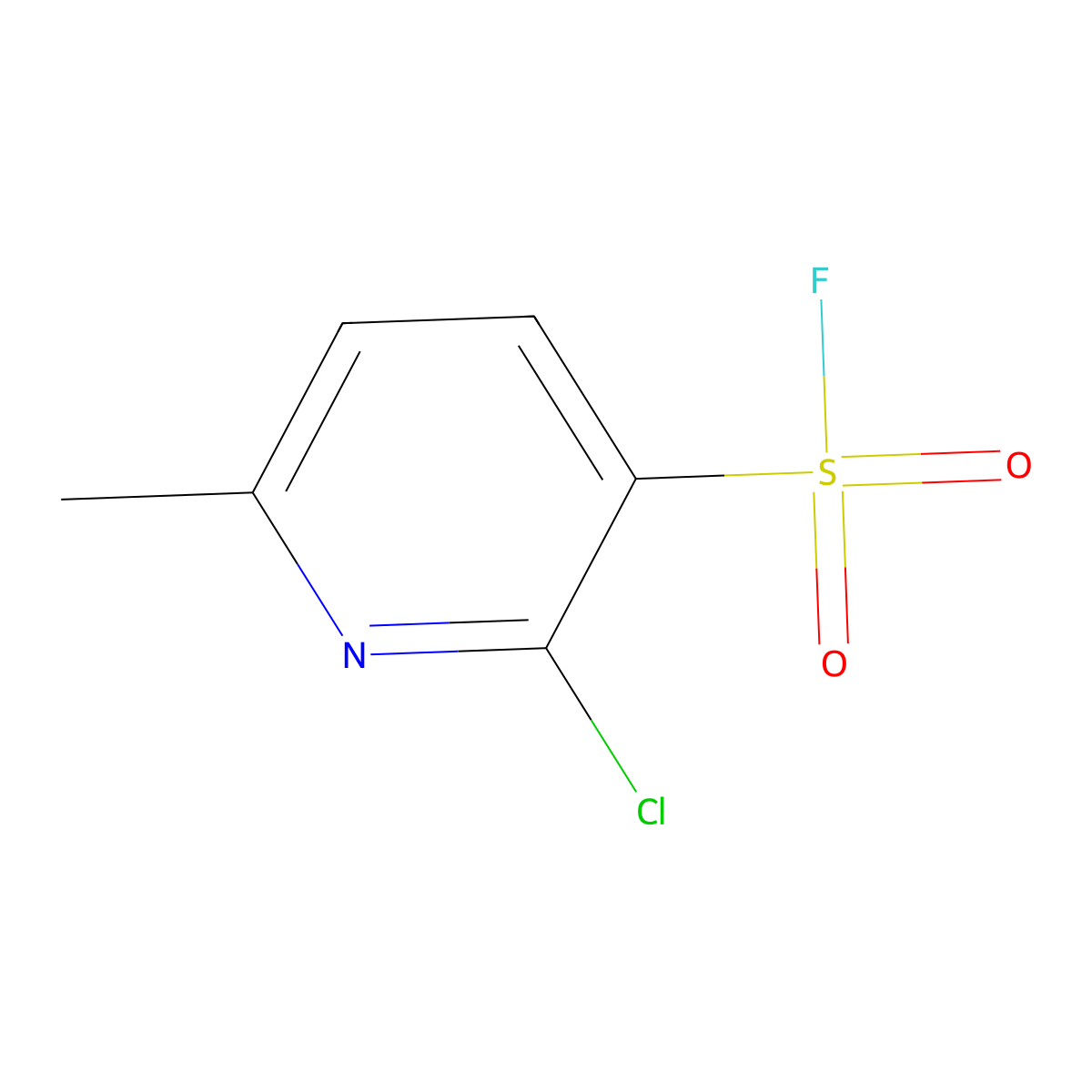 2-Chloro-6-methylpyridine-3-sulfonyl fluoride molecular structure, CAS 2137685-07-3