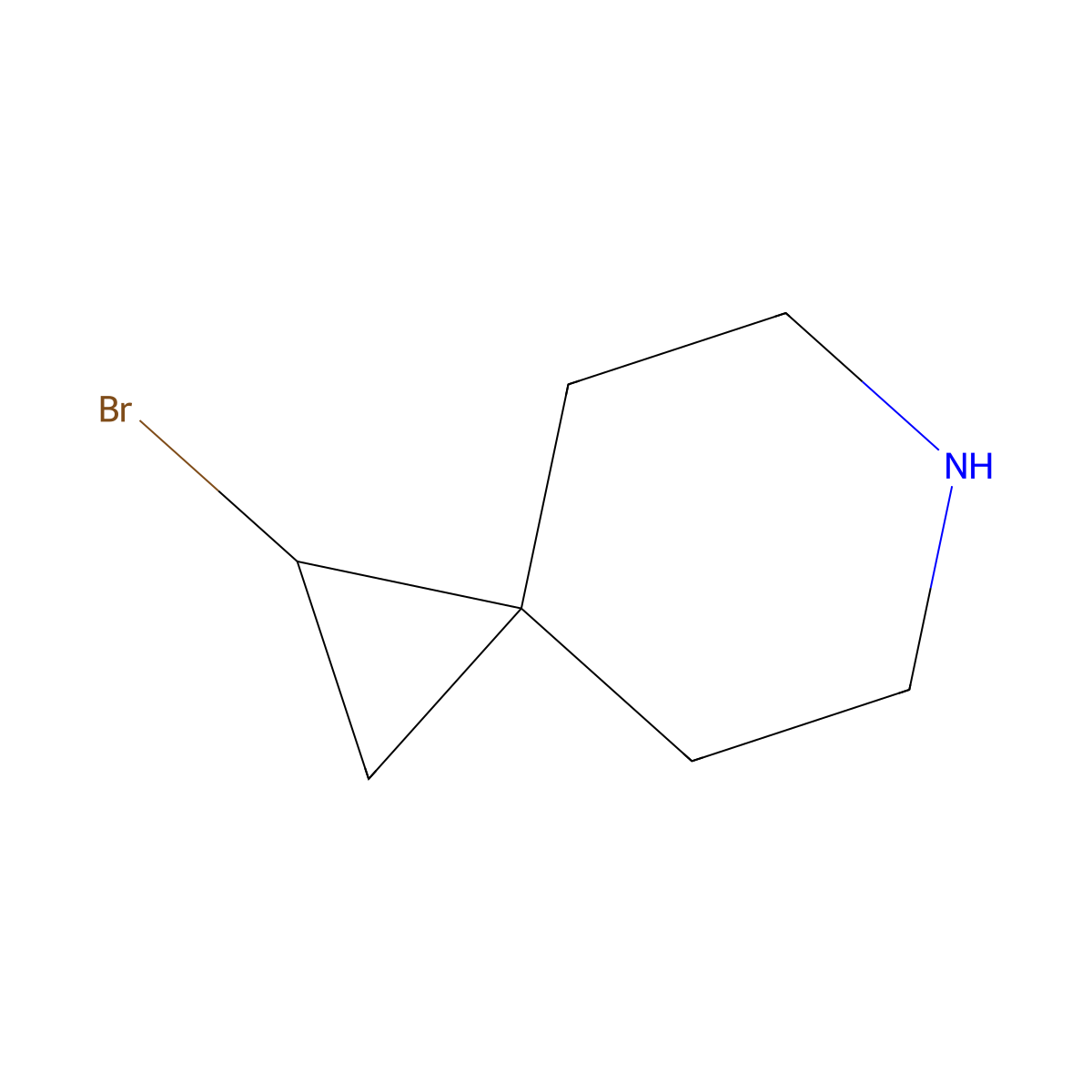 1-Bromo-6-azaspiro[2.5]octane molecular structure, CAS 2137686-93-0