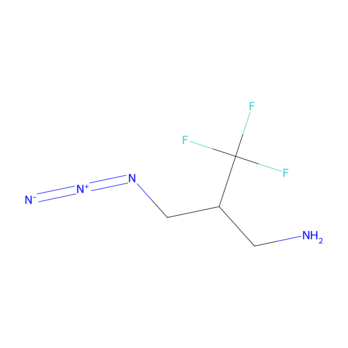 2-(Aminomethyl)-3-azido-1,1,1-trifluoropropane molecular structure, CAS 2137687-01-3