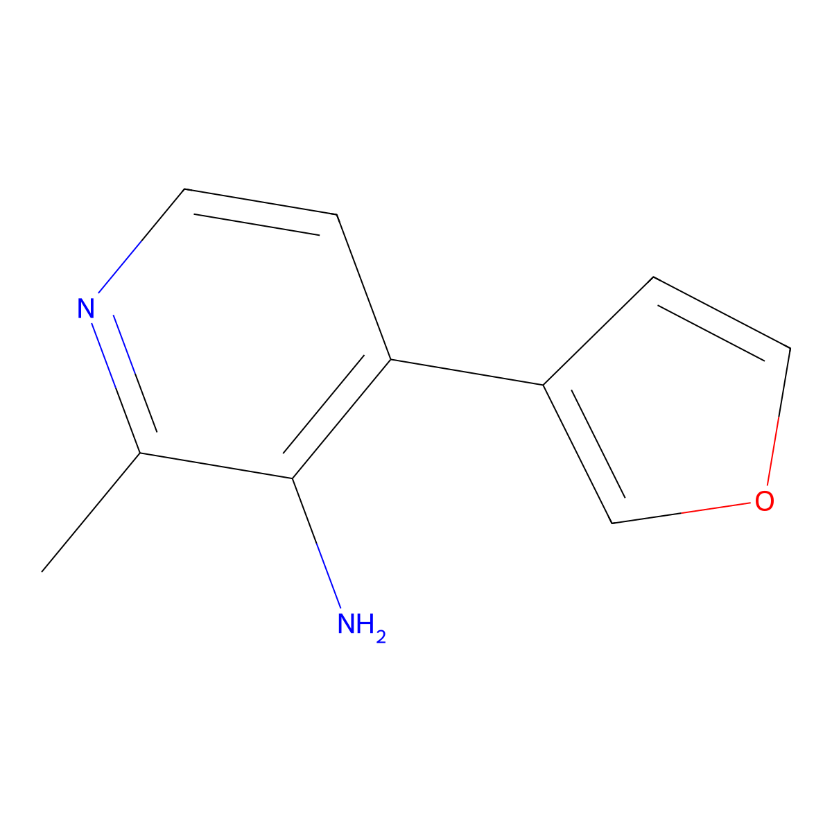 4-(Furan-3-yl)-2-methylpyridin-3-amine molecular structure, CAS 2137687-14-8