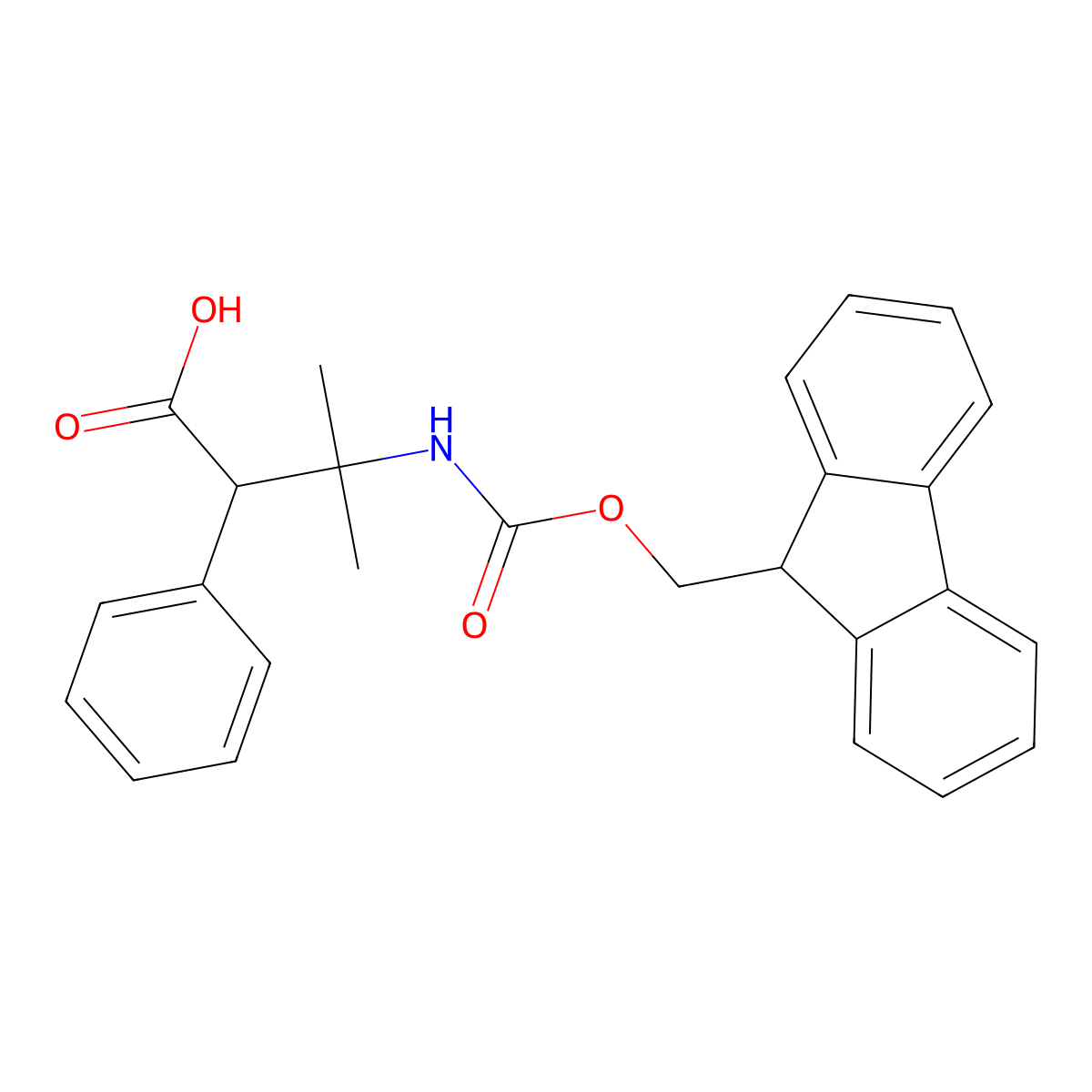 3-({[(9H-fluoren-9-yl)methoxy]carbonyl}amino)-3-methyl-2-phenylbutanoic acid molecular structure, CAS 2137687-50-2