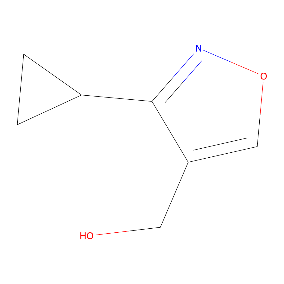 (3-Cyclopropyl-1,2-oxazol-4-yl)methanol molecular structure, CAS 2137687-77-3