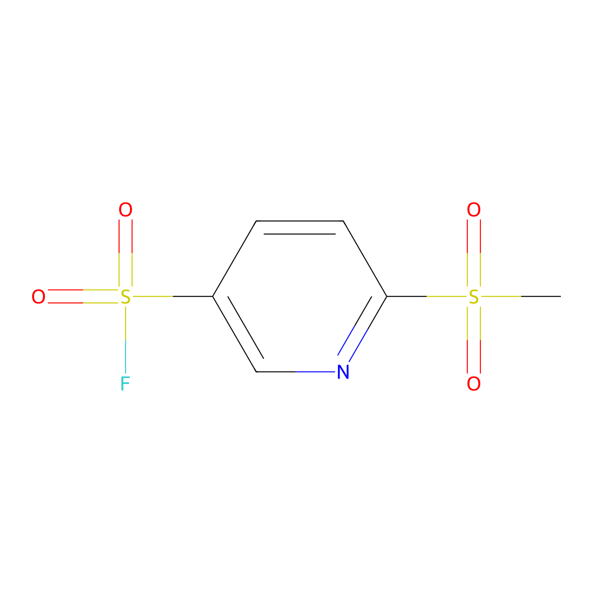 6-Methanesulfonylpyridine-3-sulfonyl fluoride molecular structure, CAS 2137688-45-8