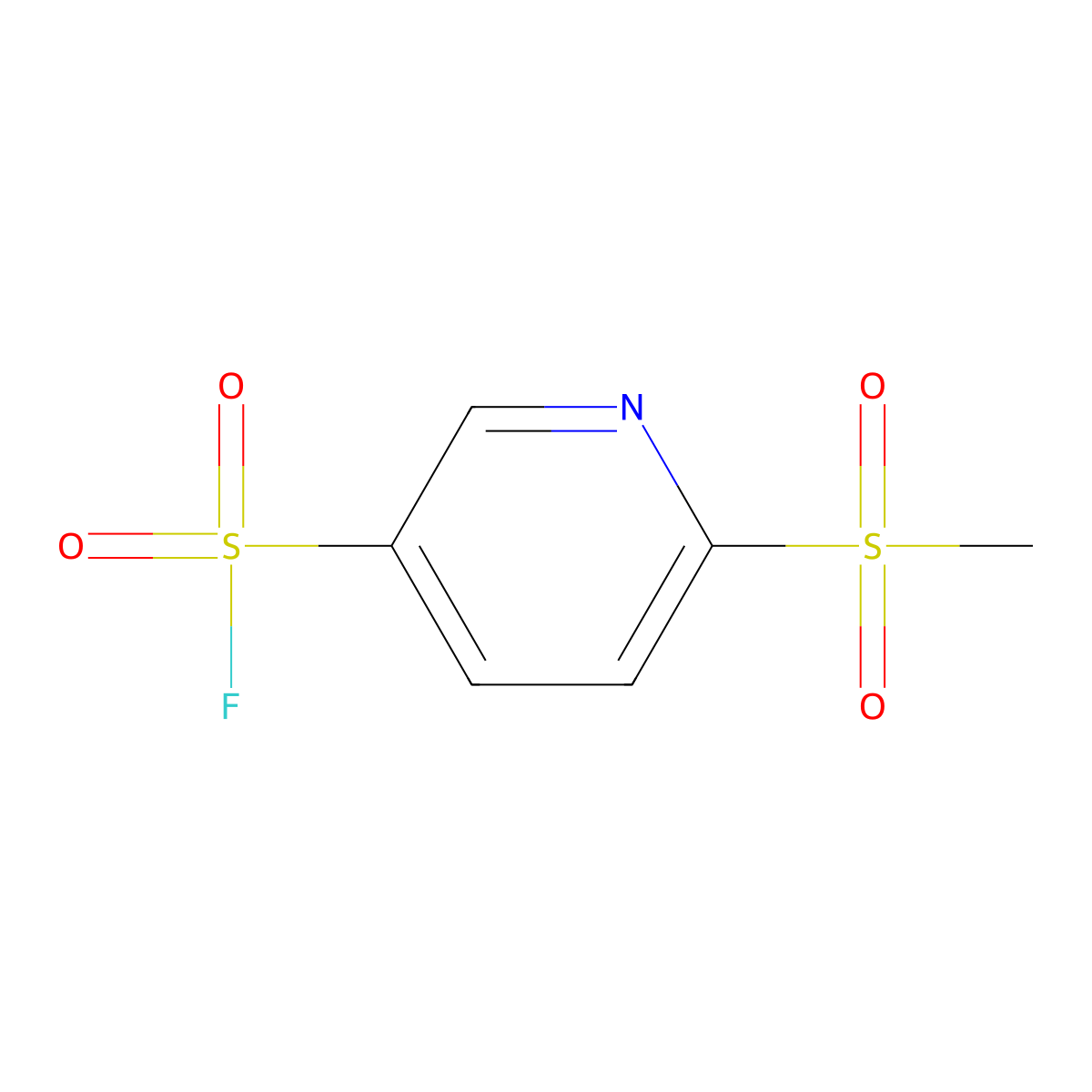 6-Methanesulfonylpyridine-3-sulfonyl fluoride molecular structure, CAS 2137688-45-8