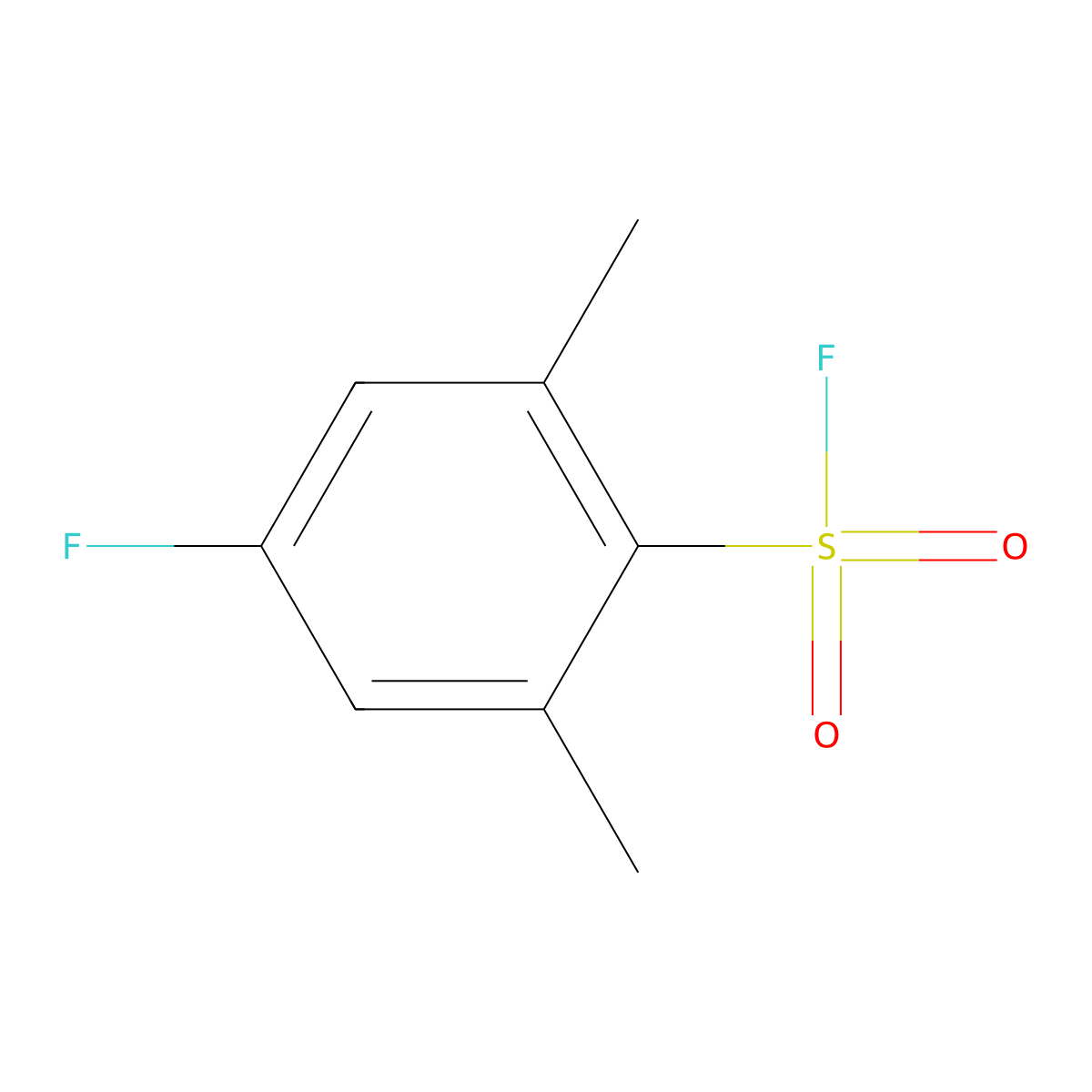 4-Fluoro-2,6-dimethylbenzene-1-sulfonyl fluoride molecular structure, CAS 2137688-57-2