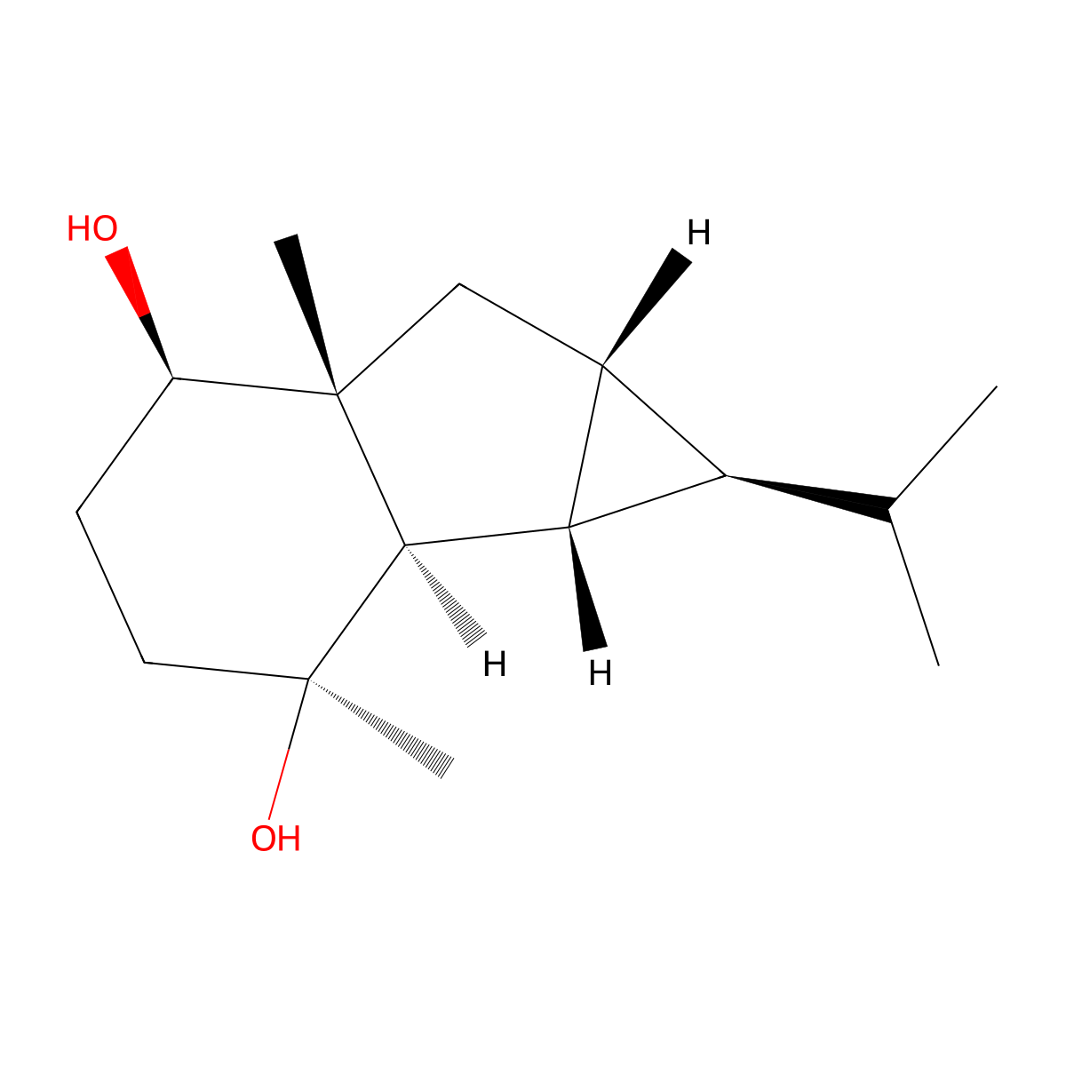 6,8-Cyclo-1,4-eudesmanediol molecular structure, CAS 213769-80-3