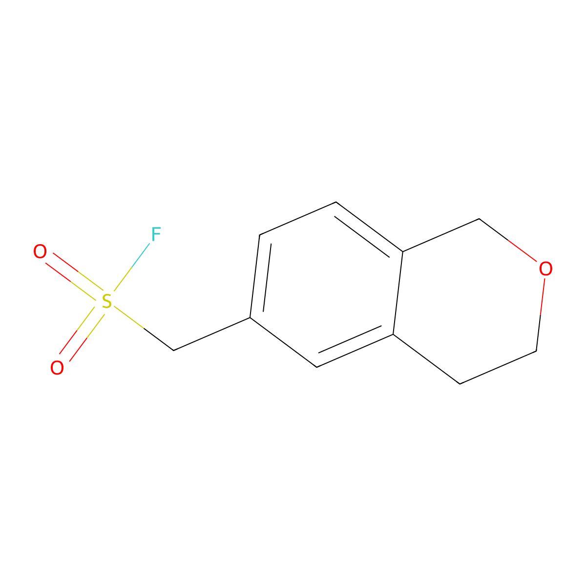 (3,4-dihydro-1H-2-benzopyran-6-yl)methanesulfonyl fluoride molecular structure, CAS 2137690-55-0