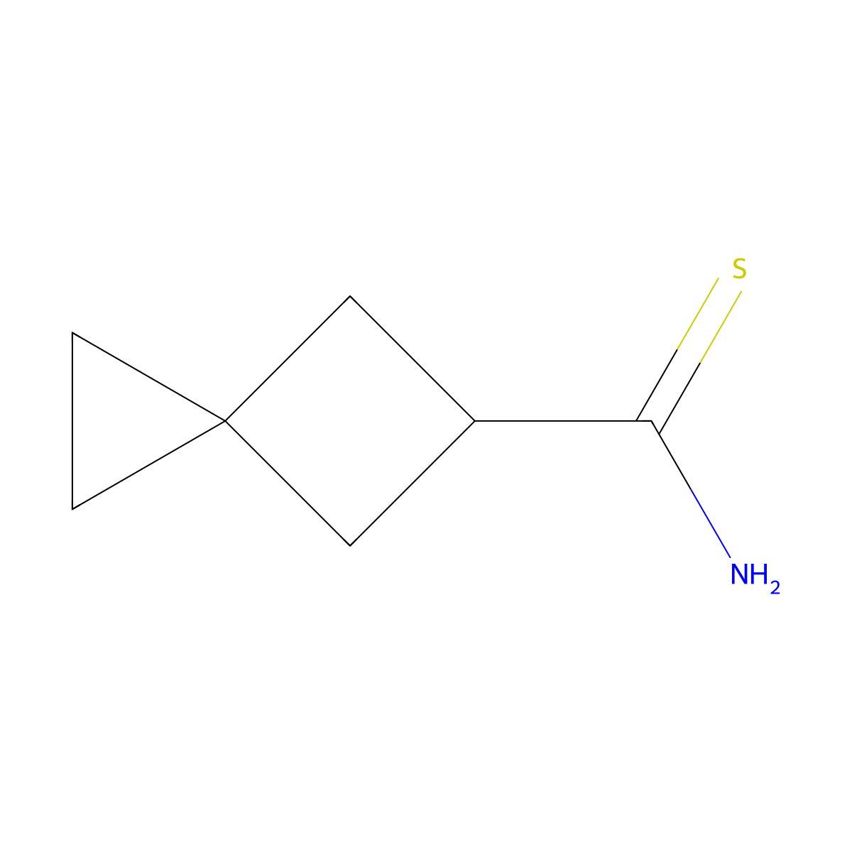 Spiro[2.3]hexane-5-carbothioamide molecular structure, CAS 2137691-11-1