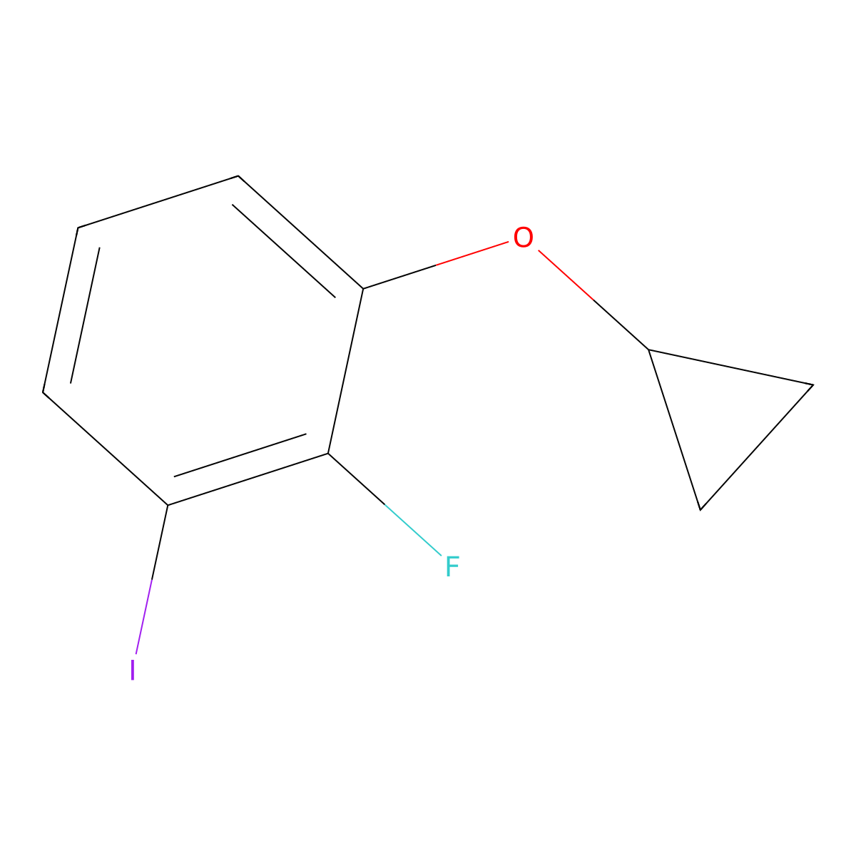 1-Cyclopropoxy-2-fluoro-3-iodobenzene molecular structure, CAS 2137691-57-5