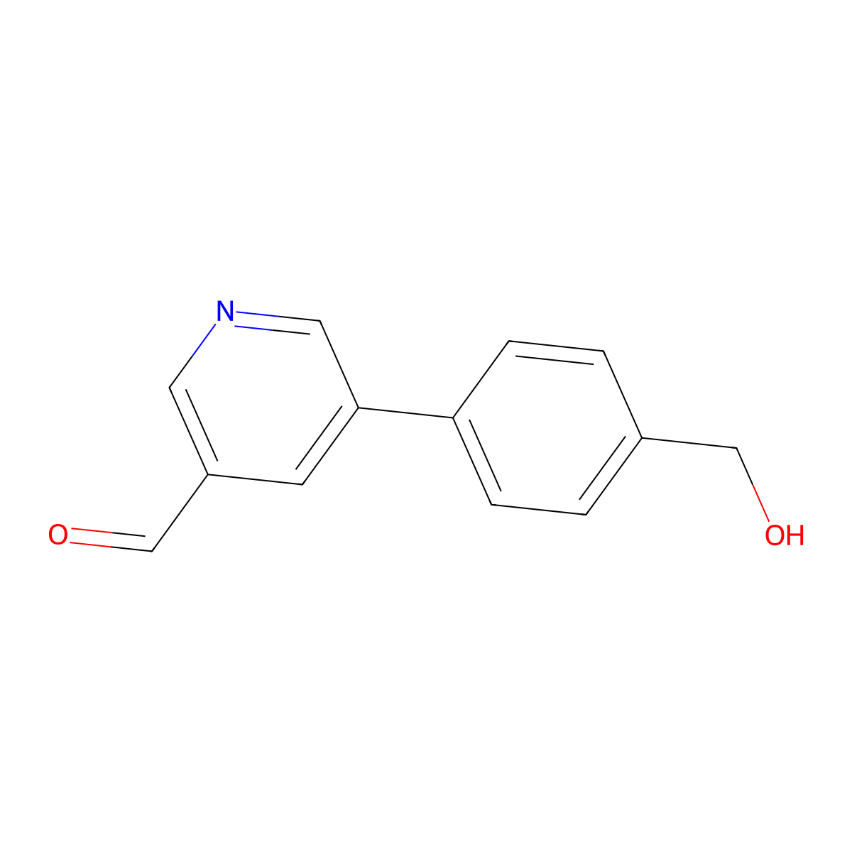 5-[4-(Hydroxymethyl)phenyl]pyridine-3-carbaldehyde molecular structure, CAS 2137691-77-9