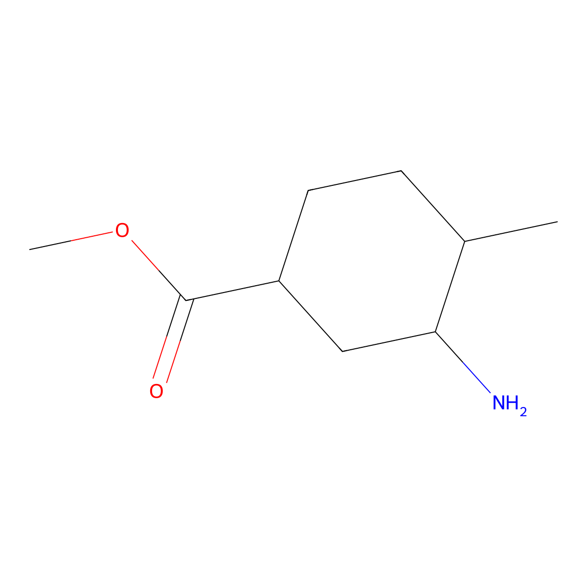 Methyl 3-amino-4-methylcyclohexane-1-carboxylate molecular structure, CAS 2137691-86-0