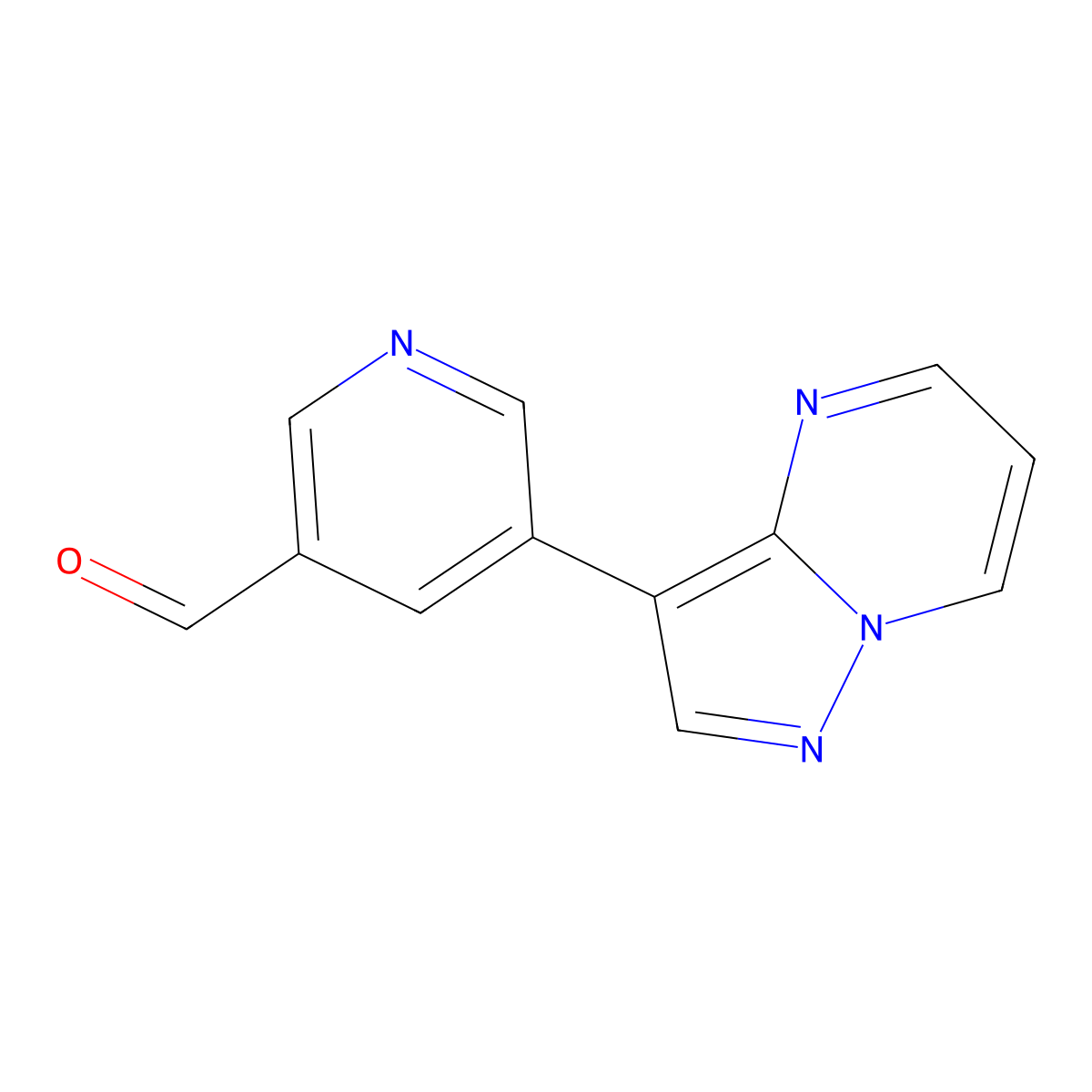5-{Pyrazolo[1,5-a]pyrimidin-3-yl}pyridine-3-carbaldehyde molecular structure, CAS 2137692-91-0