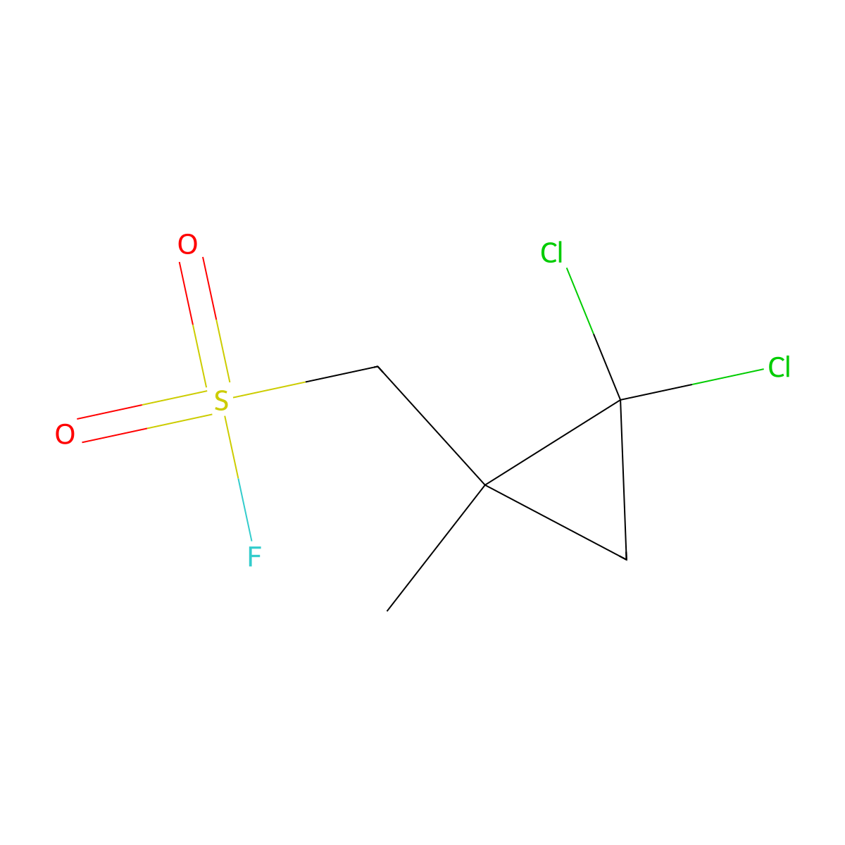 (2,2-Dichloro-1-methylcyclopropyl)methanesulfonyl fluoride molecular structure, CAS 2137695-46-4