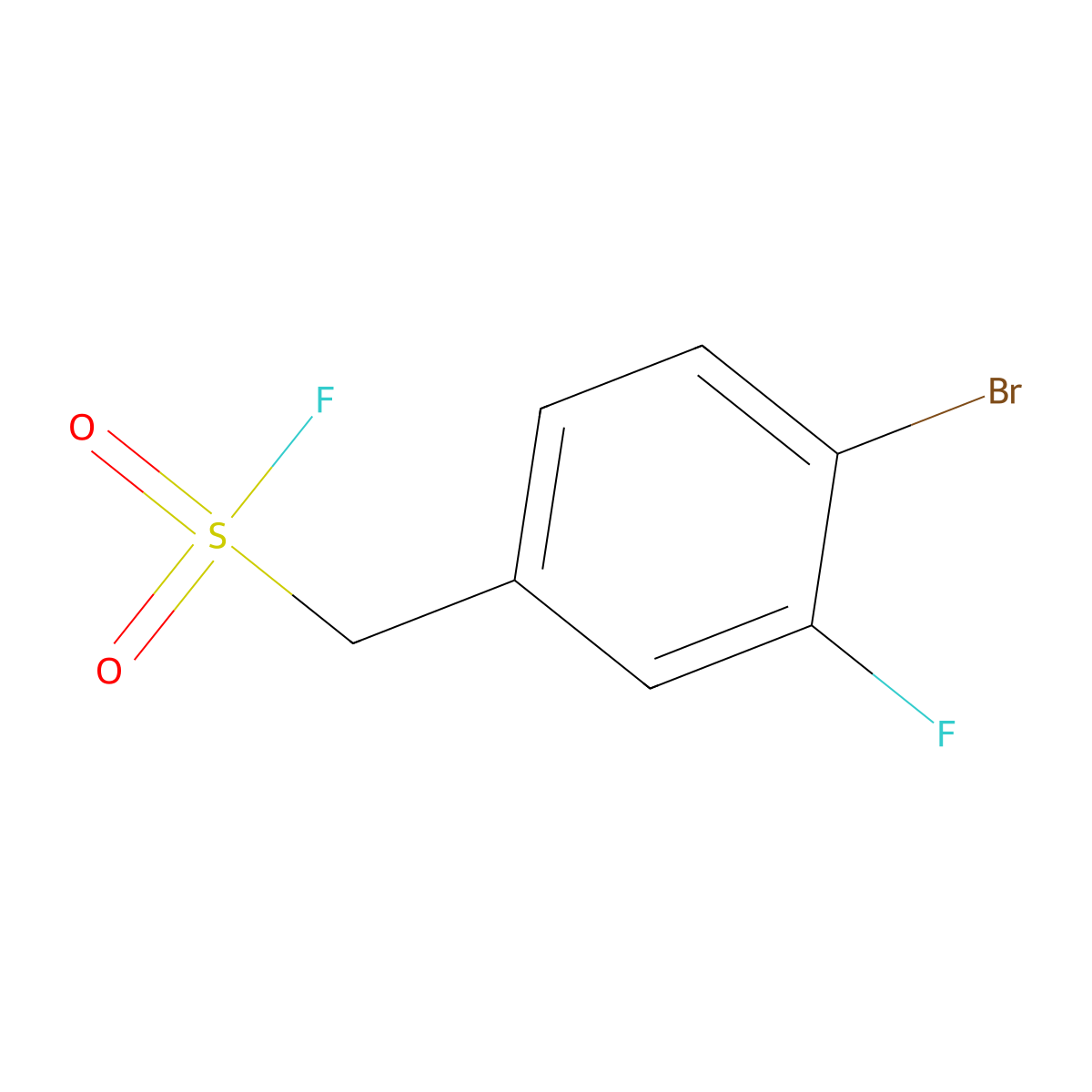 (4-Bromo-3-fluorophenyl)methanesulfonyl fluoride molecular structure, CAS 2137695-48-6
