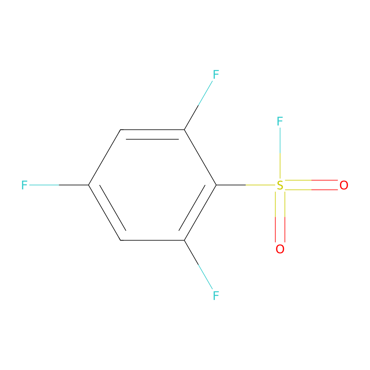 2,4,6-Trifluorobenzene-1-sulfonyl fluoride molecular structure, CAS 2137695-82-8
