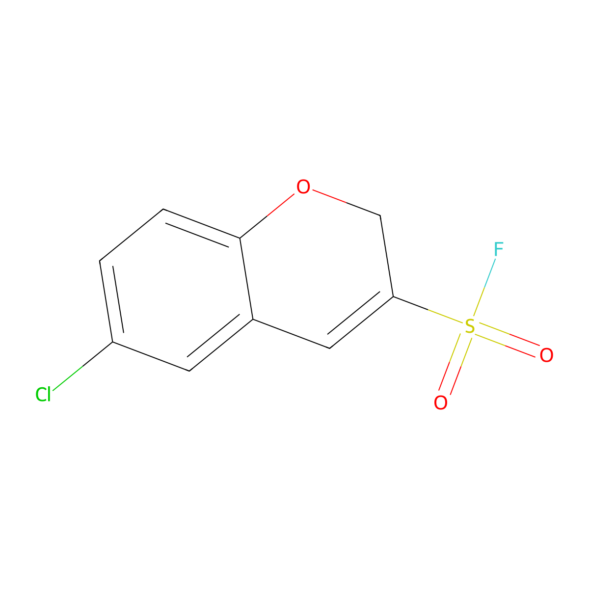 6-chloro-2H-chromene-3-sulfonyl fluoride molecular structure, CAS 2137695-94-2