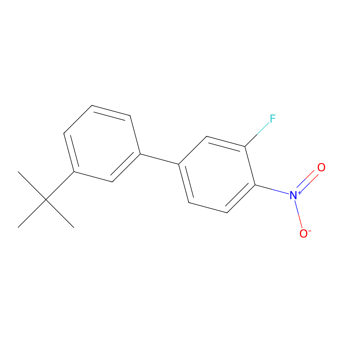 4-(3-Tert-butylphenyl)-2-fluoro-1-nitrobenzene molecular structure, CAS 2137696-36-5