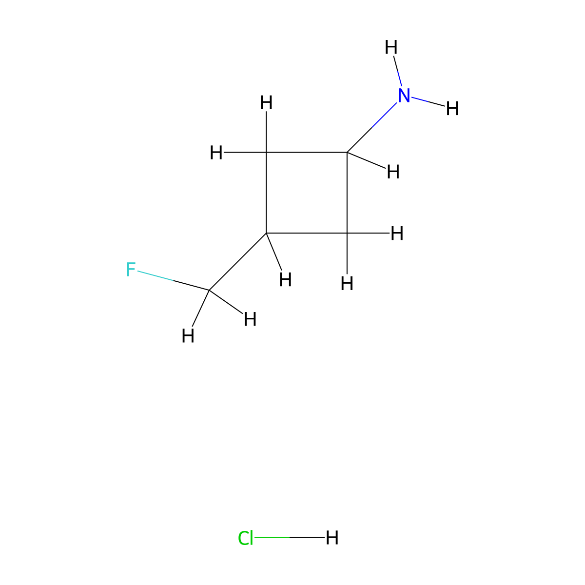 3-(Fluoromethyl)cyclobutan-1-amine hydrochloride molecular structure, CAS 2137697-07-3