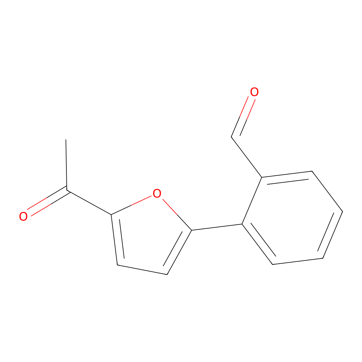 2-(5-Acetylfuran-2-yl)benzaldehyde molecular structure, CAS 2137697-31-3