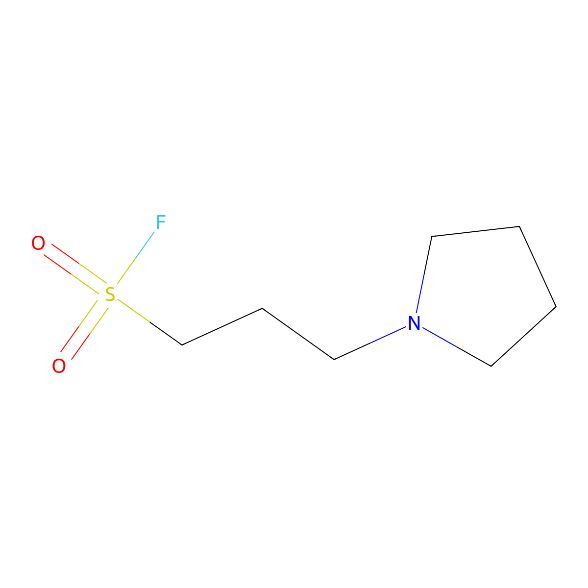 3-(Pyrrolidin-1-yl)propane-1-sulfonyl fluoride molecular structure, CAS 2137698-21-4