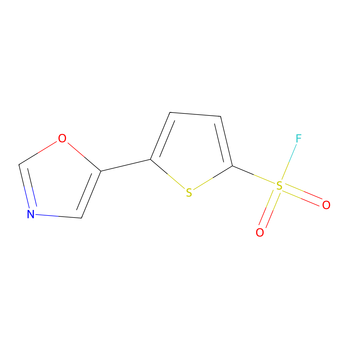 5-(1,3-Oxazol-5-yl)thiophene-2-sulfonyl fluoride molecular structure, CAS 2137698-94-1