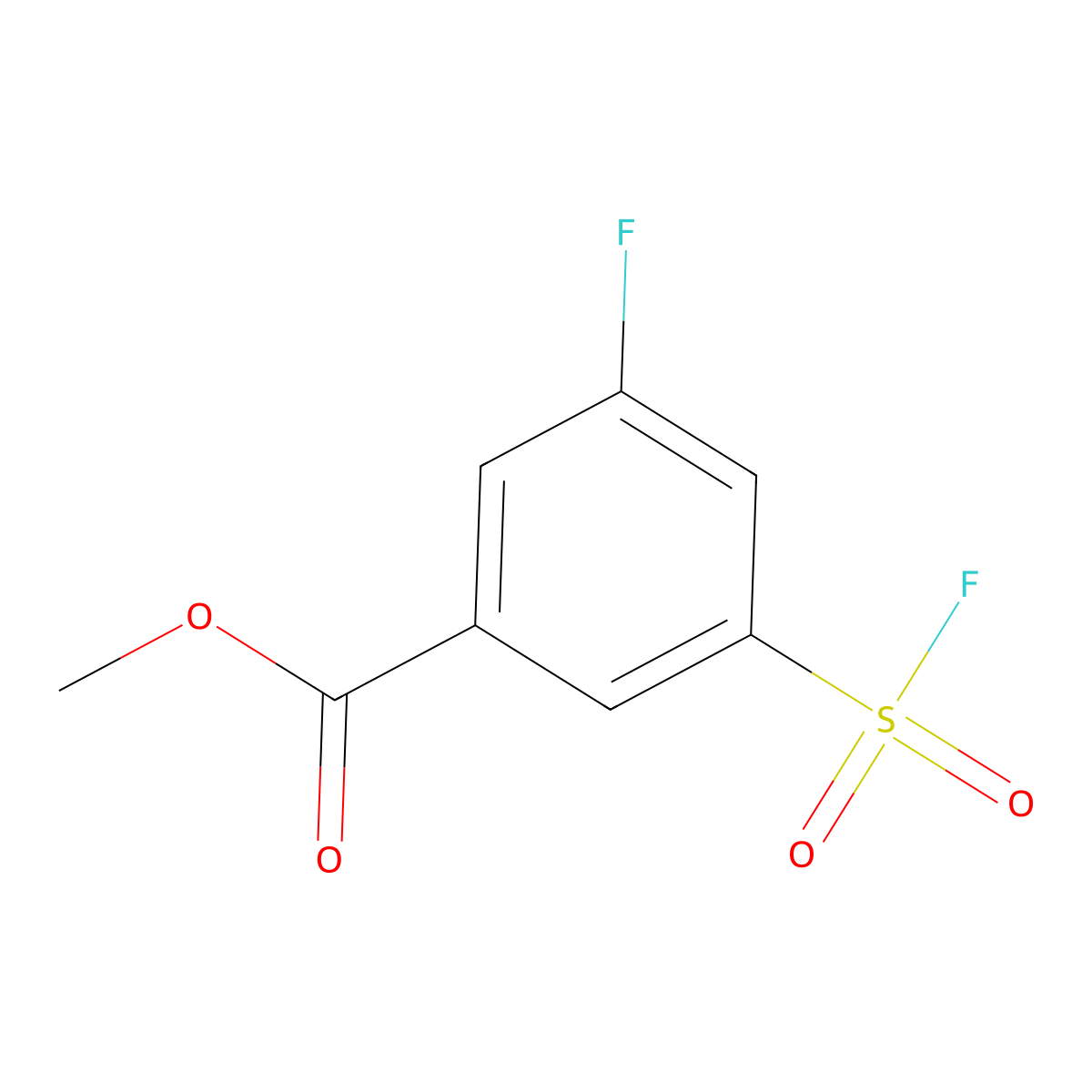 Methyl 3-fluoro-5-(fluorosulfonyl)benzoate molecular structure, CAS 2137699-21-7