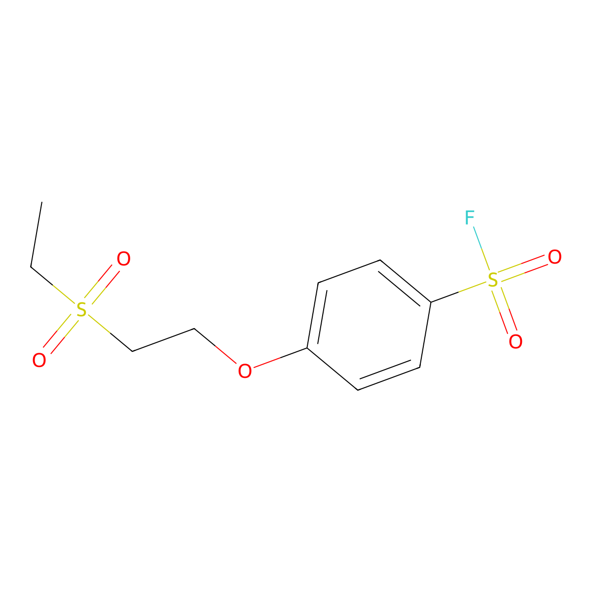 4-[2-(Ethanesulfonyl)ethoxy]benzene-1-sulfonyl fluoride molecular structure, CAS 2137699-45-5
