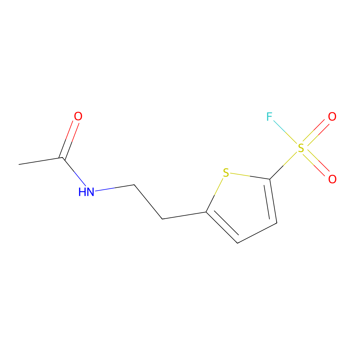 5-(2-Acetamidoethyl)thiophene-2-sulfonyl fluoride molecular structure, CAS 2137699-71-7
